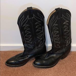 Used: Nocona Cowboy Boots Black Boots Size 38